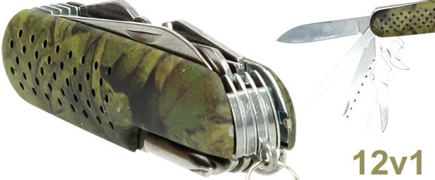 Kapesní rozkládací nůž 12v1 v designu Khaki