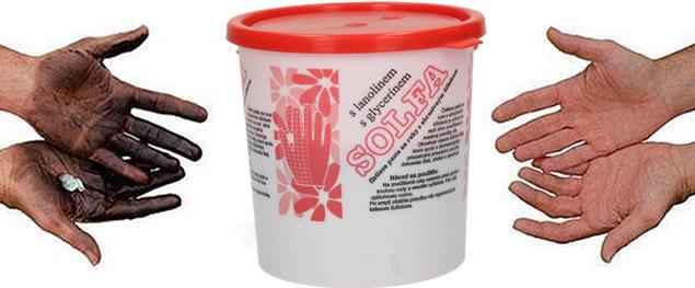 Čistící pasta na ruce s lanolínem a glycerínem