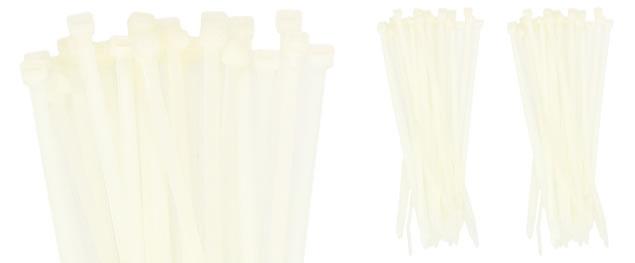Stahovací pásky bílé 5x250mm 50 ks