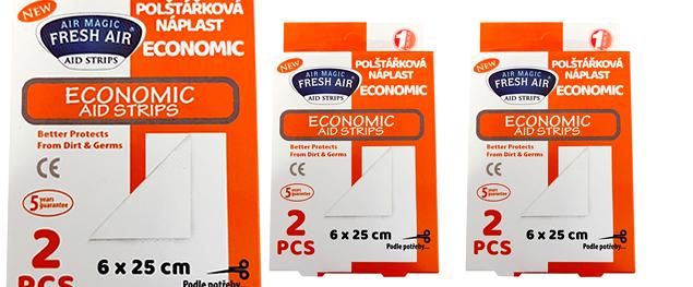 Polštářková náplast Economic 6×25cm 2ks