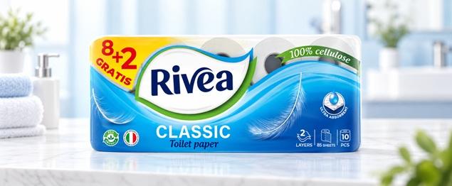 Toaletní papír RIVEA Classic 10 rolí – 2vrstvý