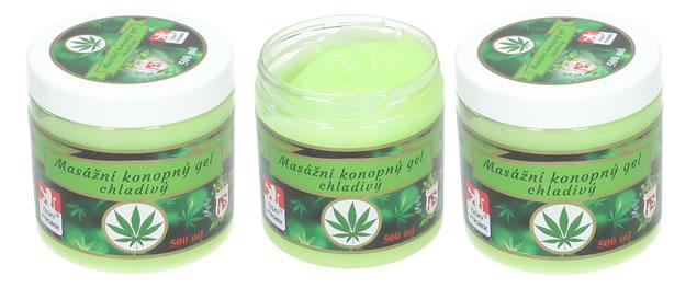 Masážní konopný gel chladivý 500 ml