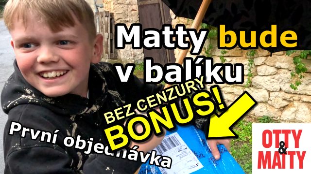 Bonus! 👉 Matty má první objednávku! 📦 Otty balí a Matty nese na poštu