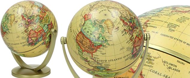 Dekorační otočný glóbus 360° – žlut&hellip;