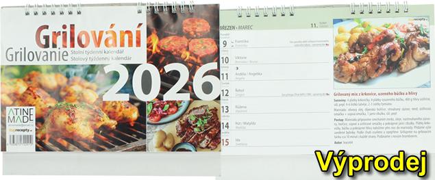 Stolní týdenní kalendář Grilování 2&hellip;
