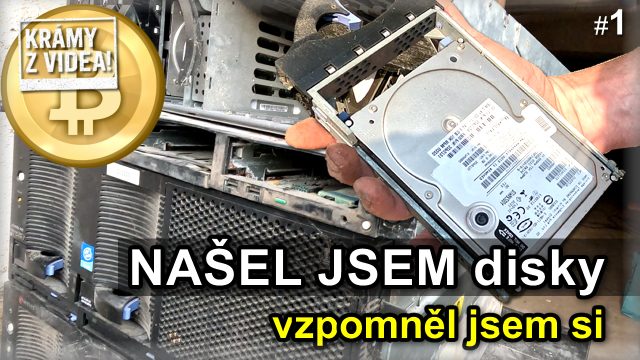 Krámy z videa – 1. Díl - Kdysi jsem těžil Bitcoin! 💰 Našel jsem diskové pole a disky.