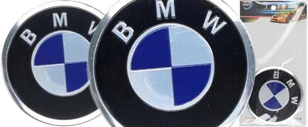 Kovová kulatá samolepka BMW 8,5 cm