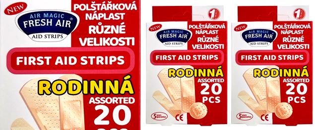Polštářková náplast rodinná 20ks