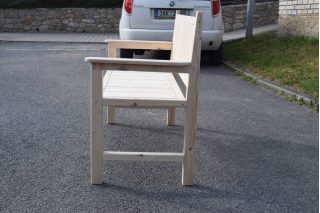 Foto 3 - Masivní dřevěná lavička s opěradlem a područkami Heavy Duty I