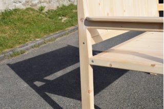 Foto 26 - Masivní dřevěná lavička s opěradlem a područkami Heavy Duty I
